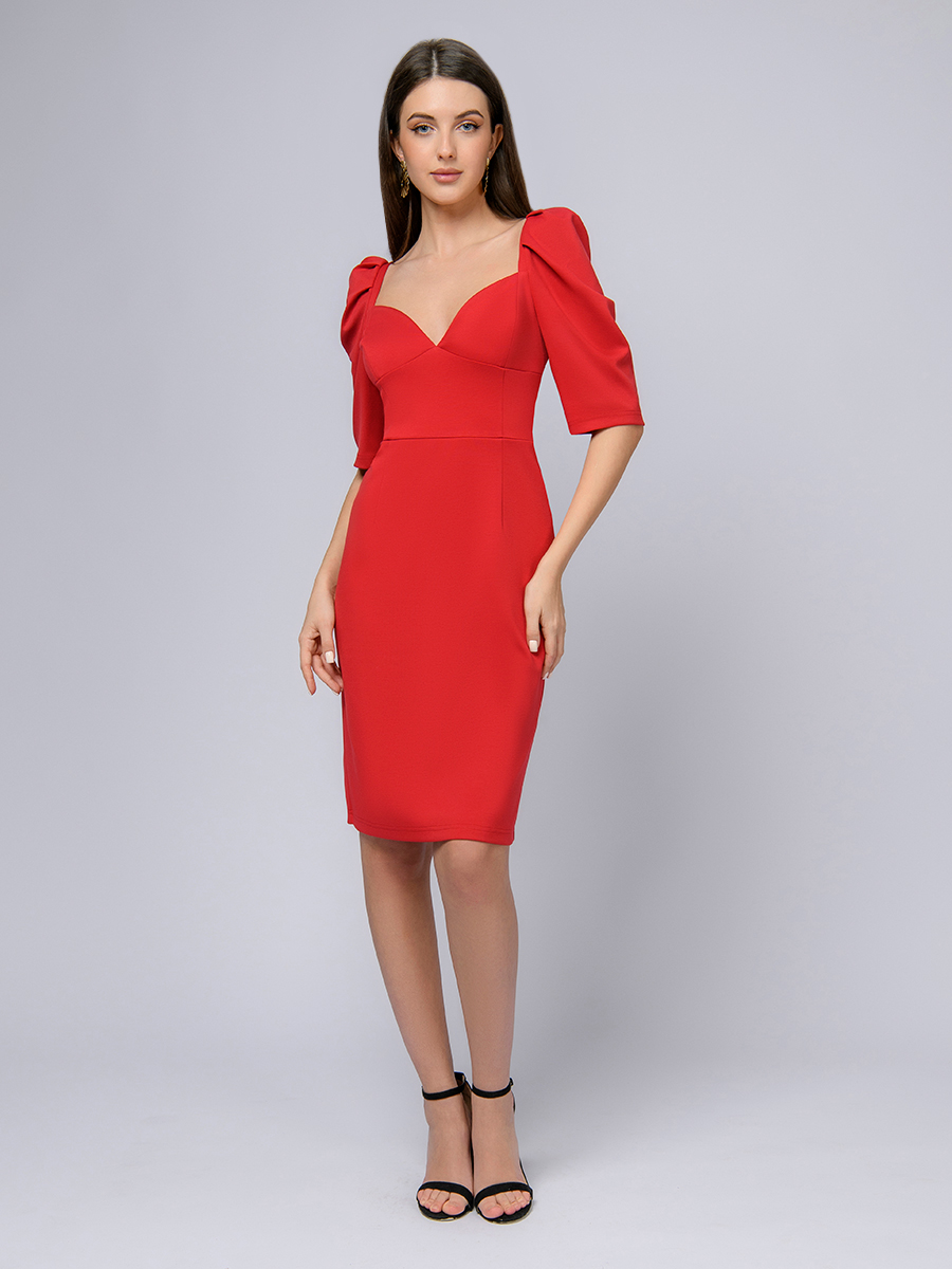 

Платье женское 1001dress 102786 красное 44 RU, Красный, 102786