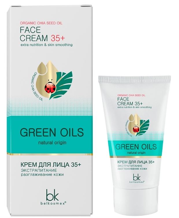 

Крем для лица BelKosmex Green Oils 35+ экстрапитание разглаживание кожи