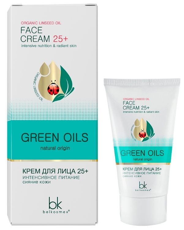 

Крем для лица BelKosmex Green Oils 25+ интенсивное питание сияние кожи