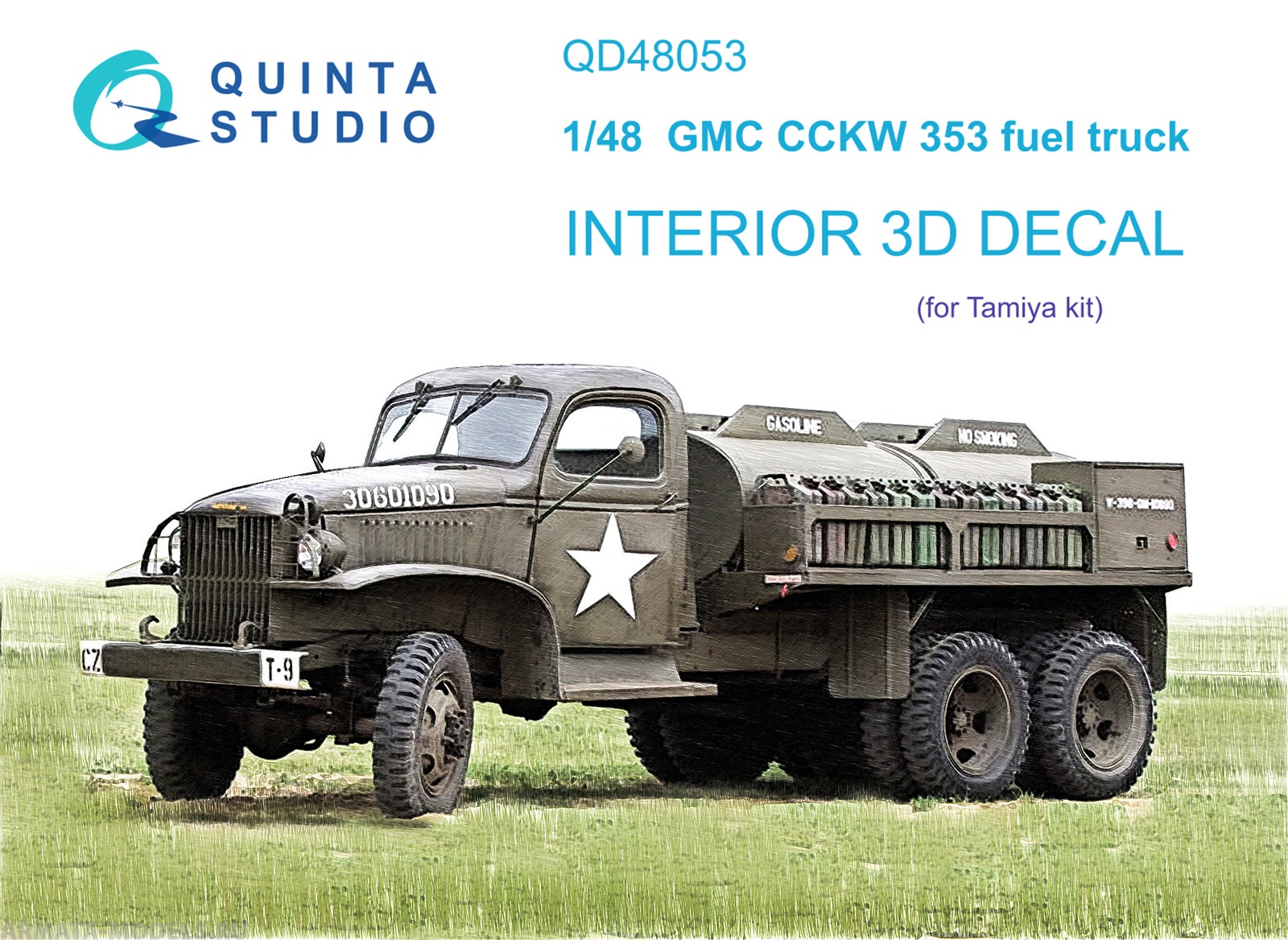 

QD48053 3D Декаль интерьера GMC CCKW 353 fuel truck Tamiya