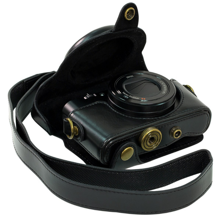 Сумка-чехол MyPads 2в1 для фотоаппарата Canon PowerShot G16 черная