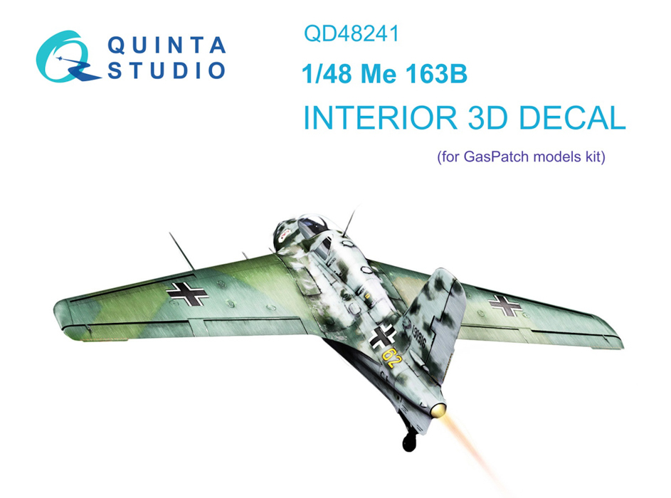 QD48241 3D Декаль интерьера кабины Me 163B GasPatch models