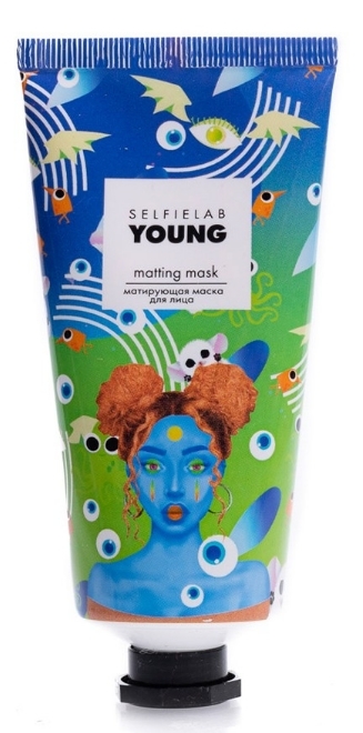 Маска для лица SELFIELAB YOUNG Matting Mask матирующая, 50 мл универсальный крем для лица amica lashes матирующий matting gold cream 50мл