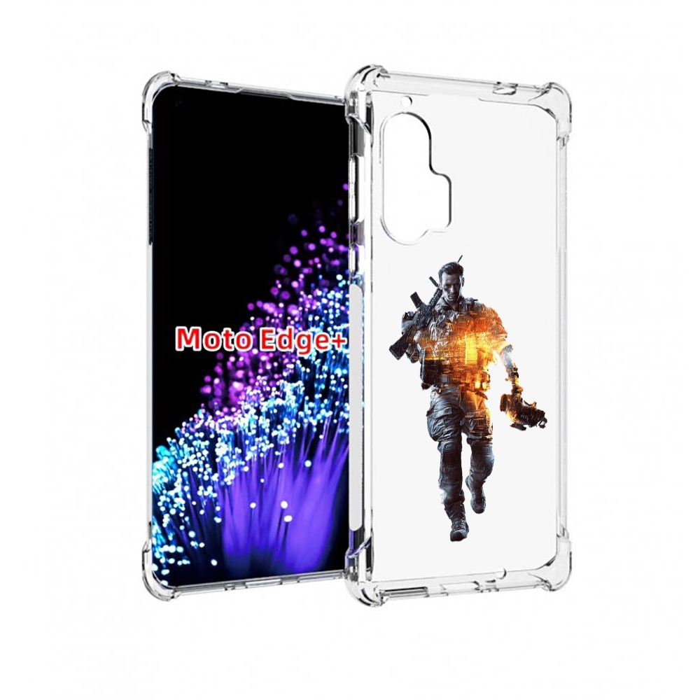 

Чехол MyPads Battlefield-4 мужской для Motorola Edge+ Plus, Прозрачный, Tocco
