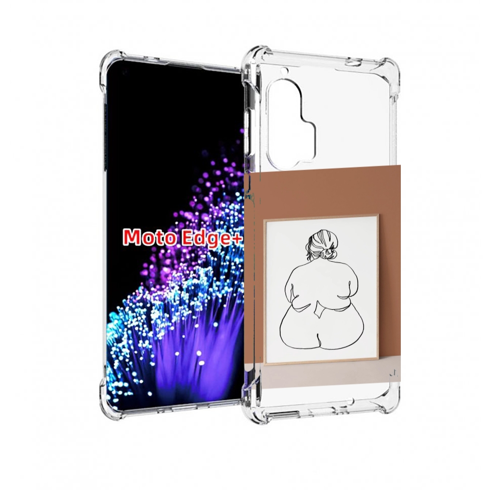 

Чехол MyPads Body Positive Female Figure Line Art женский для Motorola Edge+ Plus, Прозрачный, Tocco