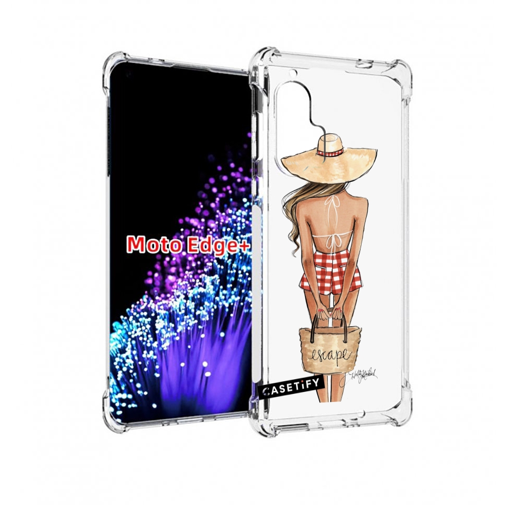 

Чехол MyPads CASETiFY женский для Motorola Edge+ Plus, Прозрачный, Tocco