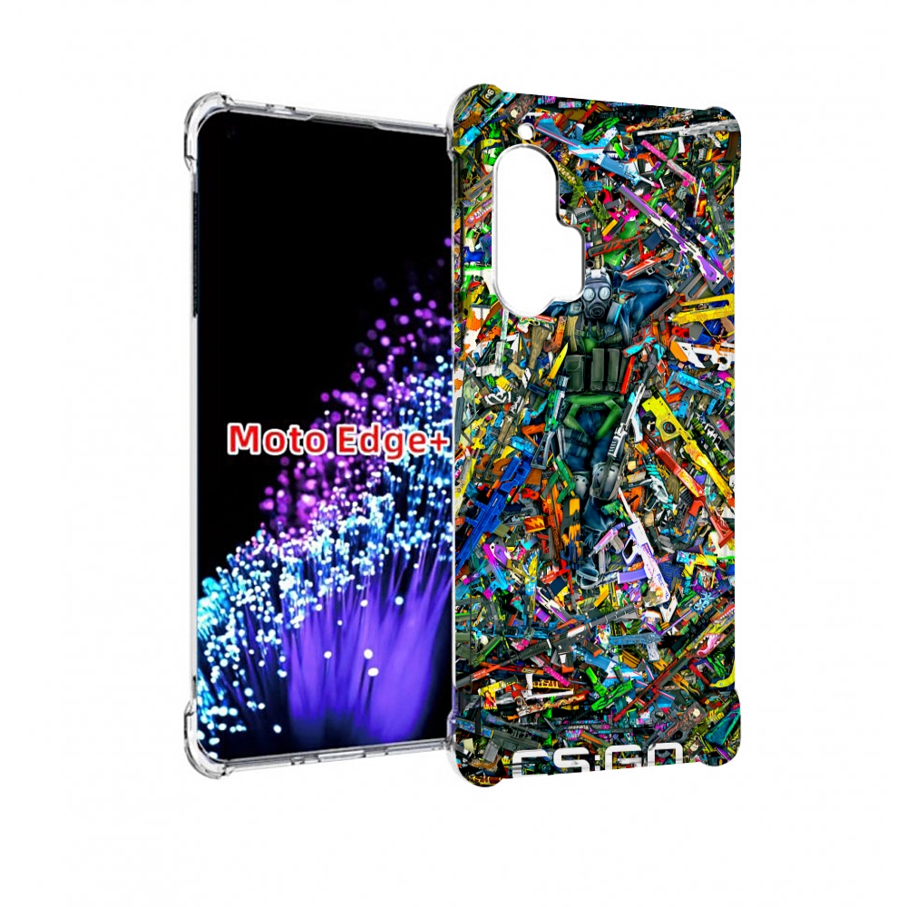 

Чехол MyPads CS GO guns skins мужской для Motorola Edge+ Plus, Прозрачный, Tocco