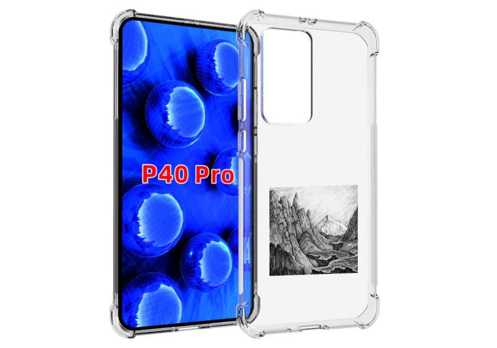 Чехол MyPads Ямакаса Мияги и Энди Панда для Huawei P40 Pro противоударный