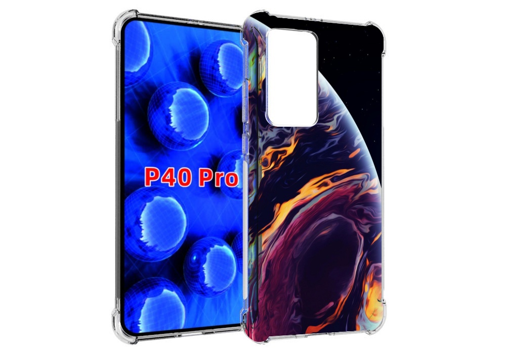 

Чехол MyPads акварельная планета для Huawei P40 Pro противоударный, Прозрачный, Tocco