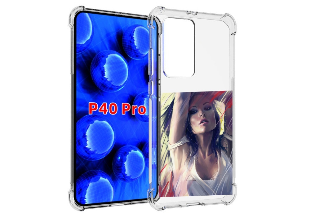 

Чехол MyPads акварельная-девушка женской для Huawei P40 Pro противоударный, Прозрачный, Tocco