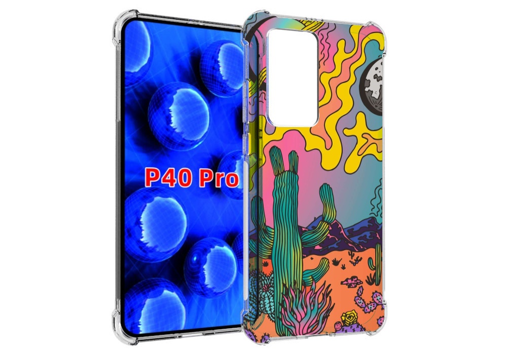 

Чехол MyPads акварельные рисунки для Huawei P40 Pro противоударный, Прозрачный, Tocco