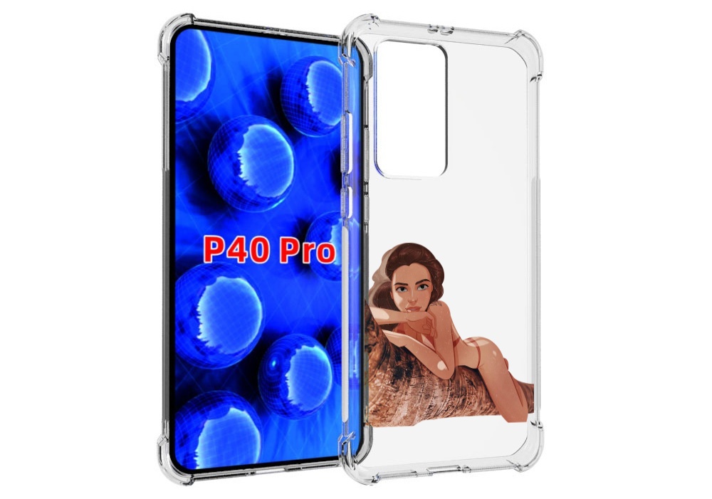 Чехол MyPads амазонка-на-дереве для Huawei P40 Pro противоударный