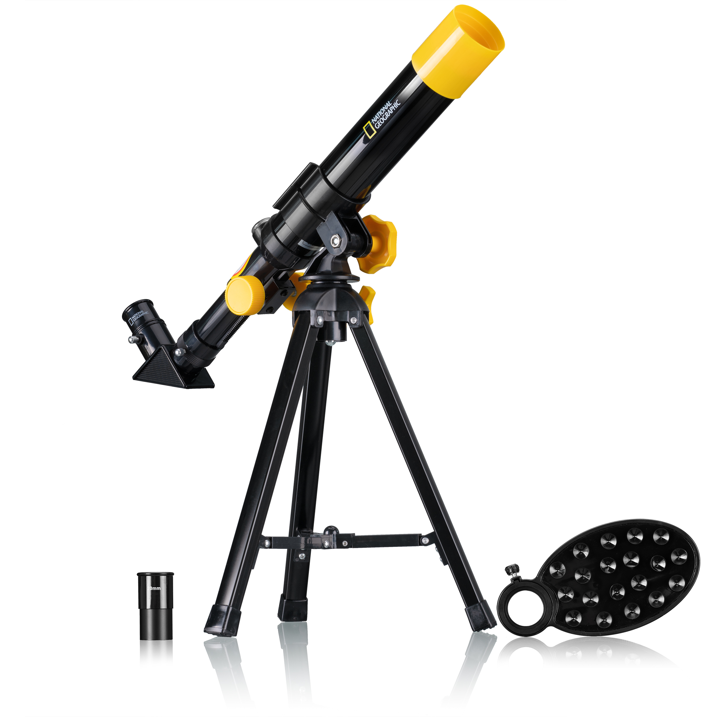 Компактный детский телескоп NATIONAL GEOGRAPHIC Bresser 40/400, 9140400 держатель для крышки объектива fujimi fcb 4 72mm 77mm 82mm