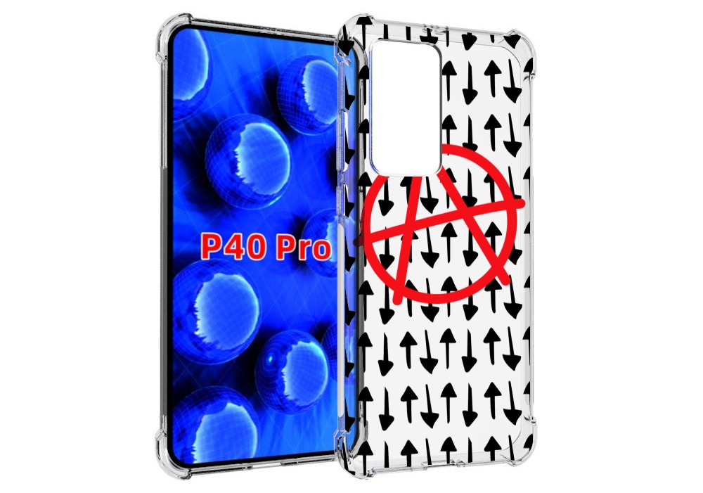 Чехол MyPads анархия-панк для Huawei P40 Pro противоударный