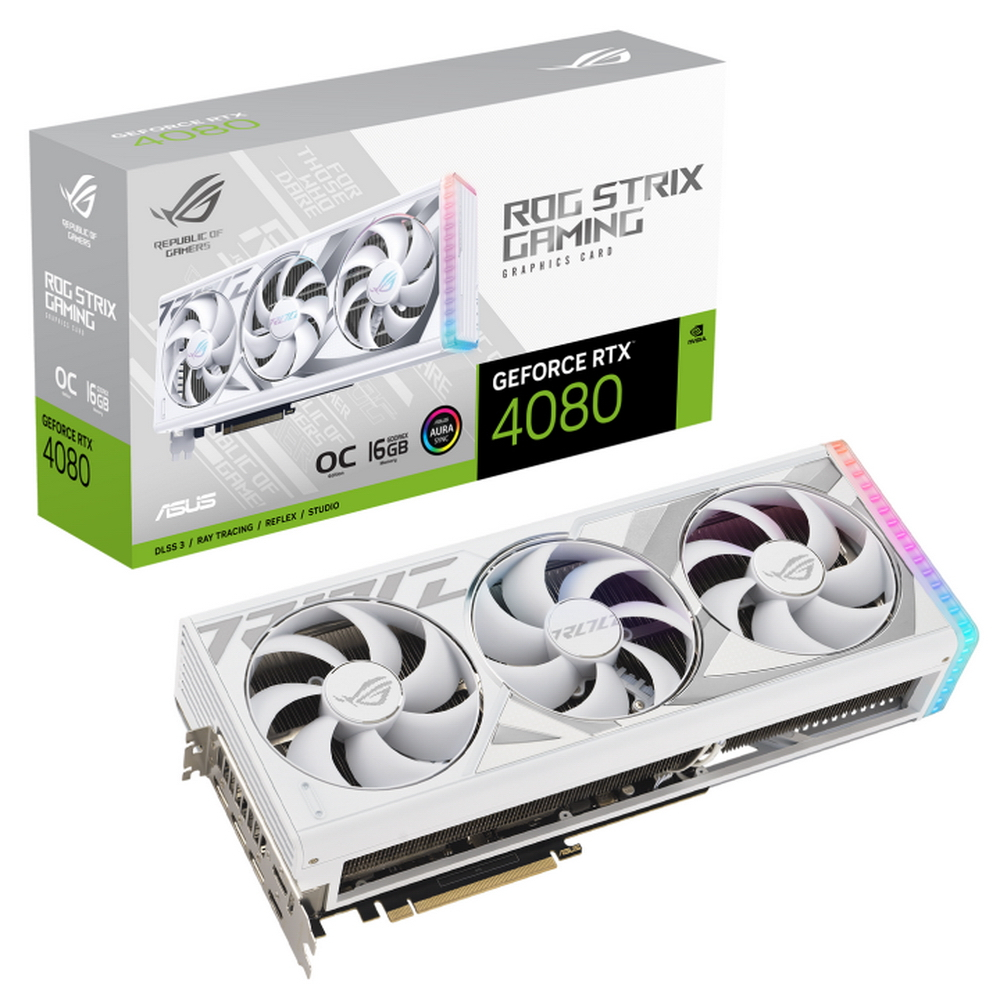 Видеокарта ASUS ROG-STRIX GeForce RTX 4080 O16G WHITE (90YV0IC3-M0NA00)