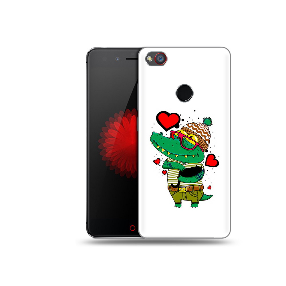 

Чехол MyPads Tocco для ZTE Nubia Z11 Влюбленный крокодил (PT48017.468.48), Прозрачный, Tocco