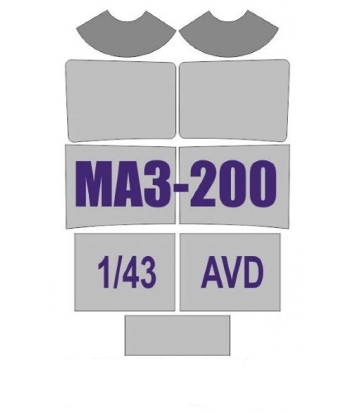 Окрасочная маска на остекленение МАЗ (AVD) KAV M43 007