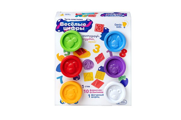 

Набор для лепки Genio Kids Веселые цифры 6 цветов
