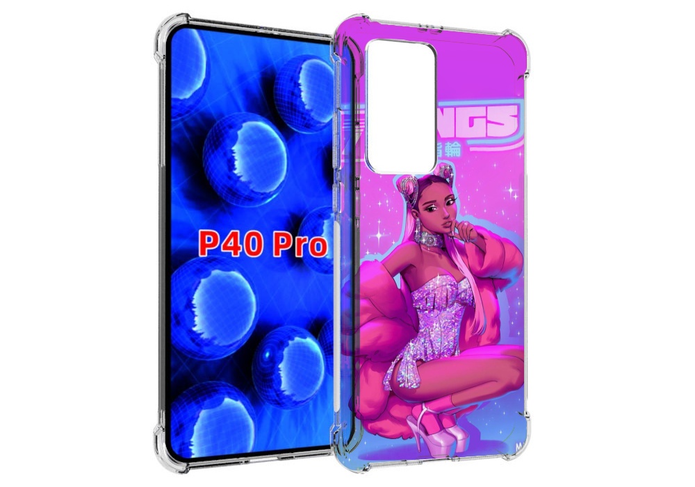 

Чехол MyPads ариана-гранде для Huawei P40 Pro противоударный, Прозрачный, Tocco