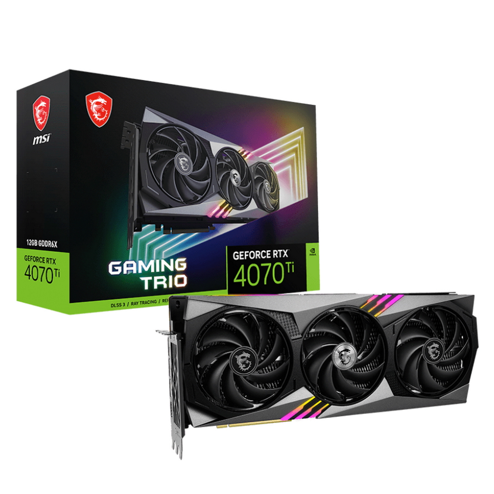 Видеокарта MSI NVIDIA GeForce RTX 4070 Ti GAMING TRIO (RTX 4070 Ti GAMING TRIO 12G)