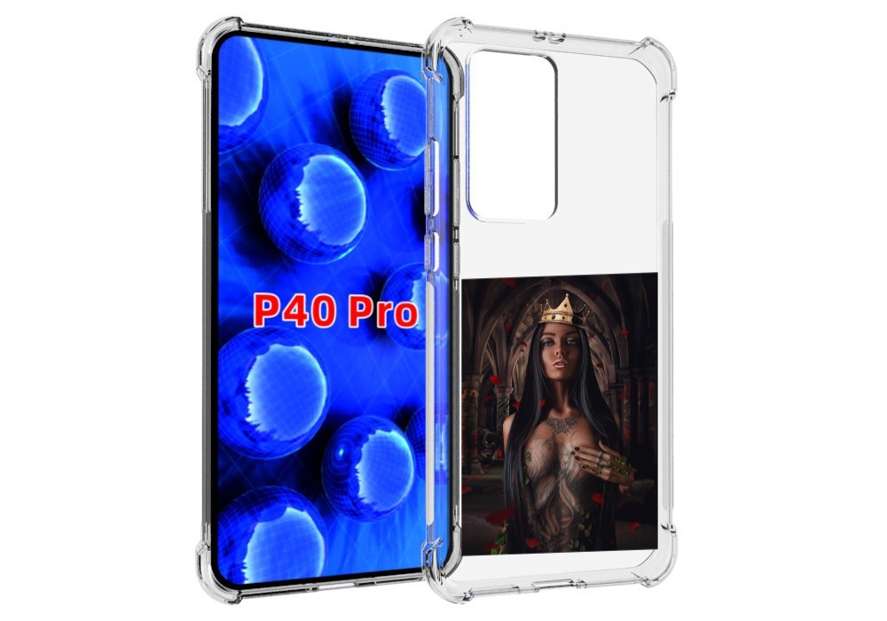 

Чехол MyPads багровый-пик для Huawei P40 Pro противоударный, Прозрачный, Tocco