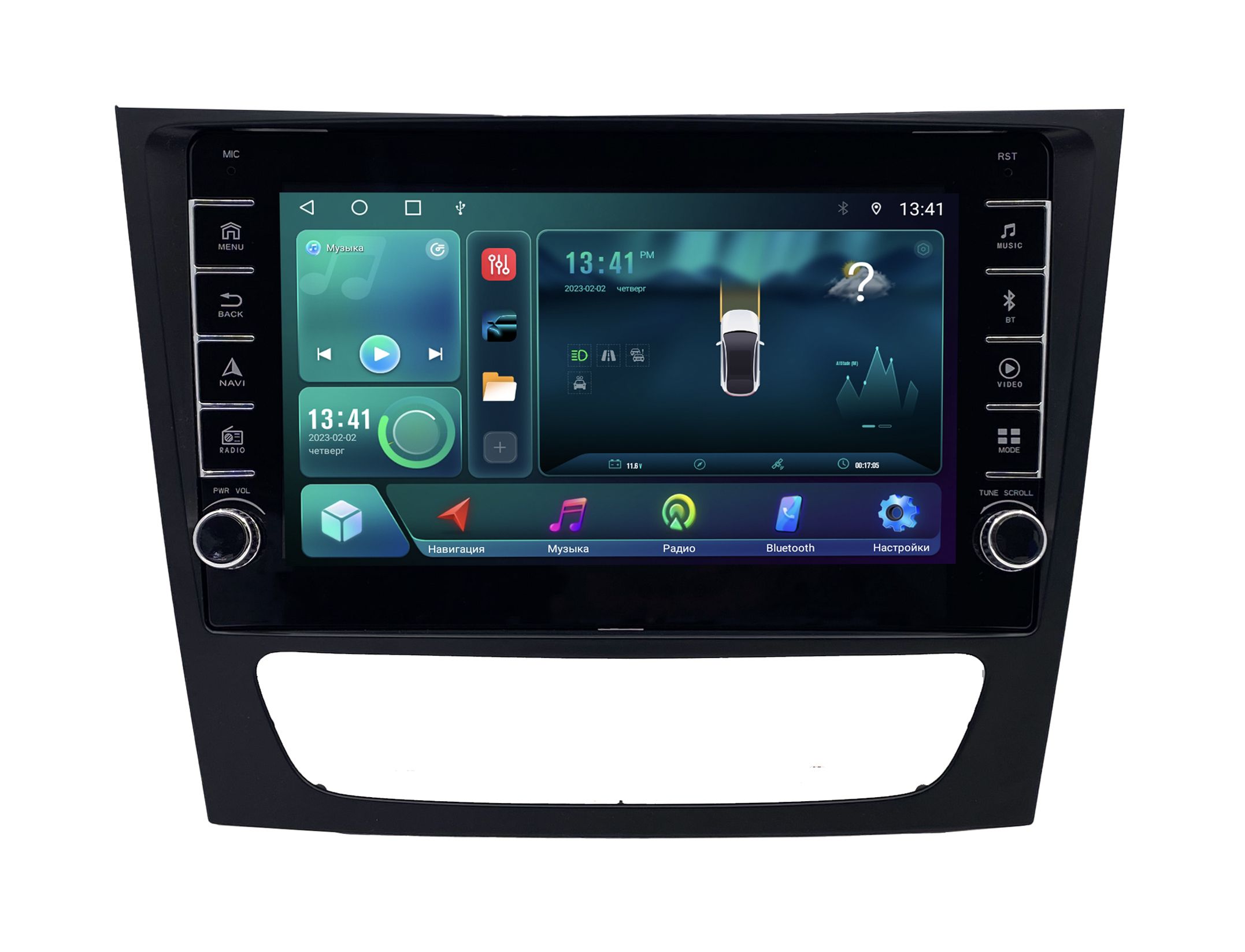 Штатная магнитола ANDROID Mercedes-Benz CLS Class C219 (2004-2010) , Android 12, 2/16 GB с