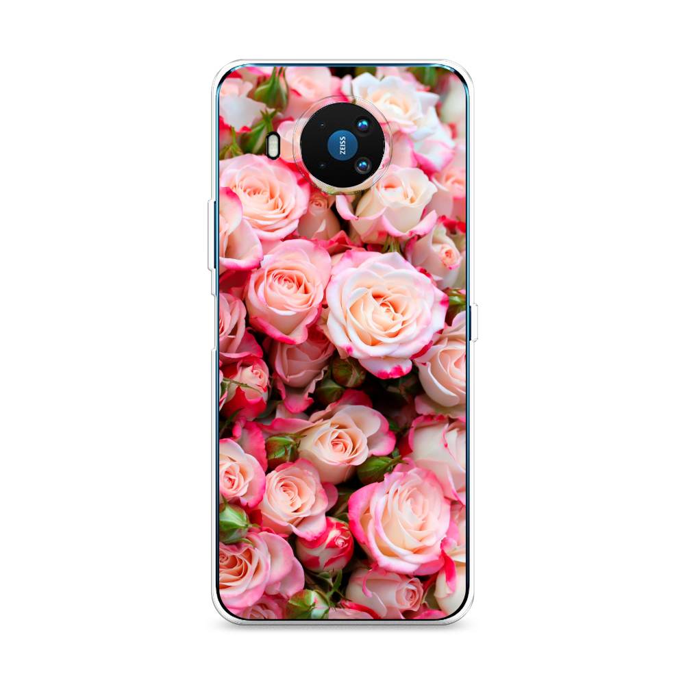 

Чехол на Nokia 8.3 "Много роз", Розовый, 123550-2