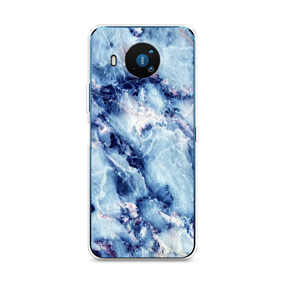 

Чехол на Nokia 8.3 "Мрамор с синими прожилками", Синий, 123550-3