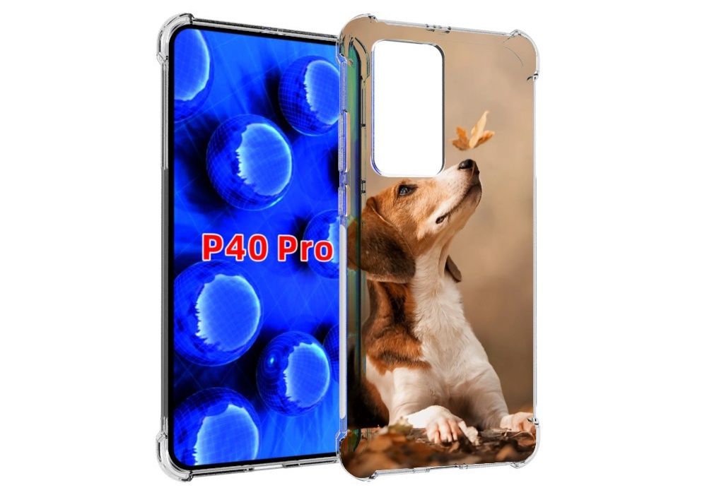 

Чехол MyPads бигль-собака для Huawei P40 Pro противоударный, Прозрачный, Tocco