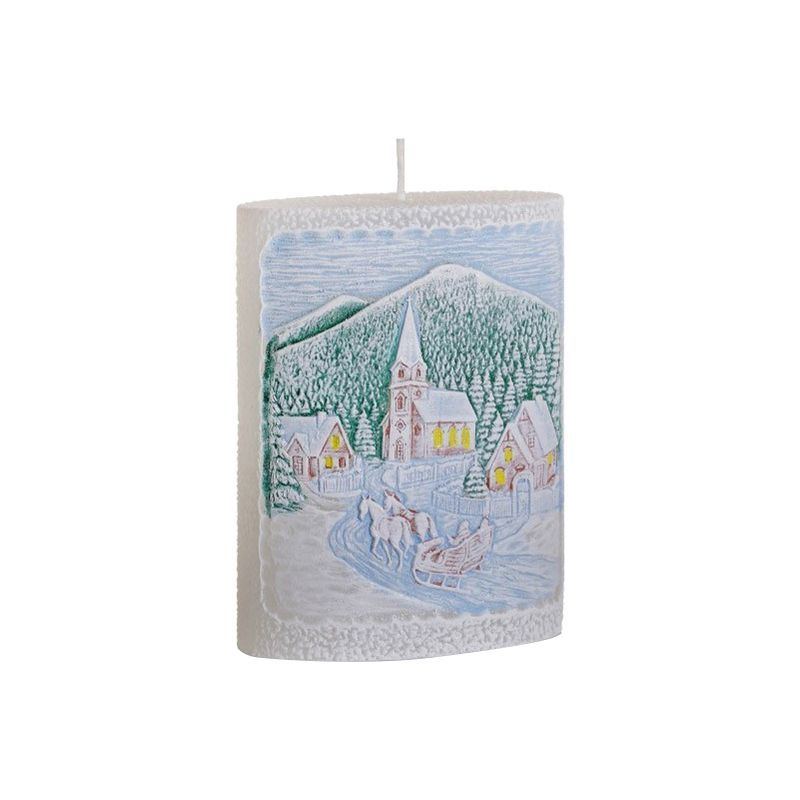 

Свеча Bartek Candles Зимний вид овал 10x14 см