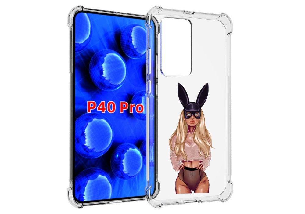 Чехол MyPads блондинка-с-ушками женский для Huawei P40 Pro противоударный