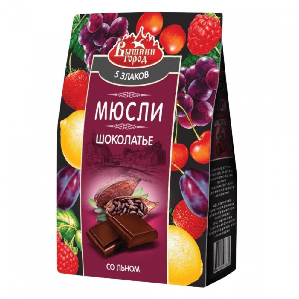 

Мюсли Вышний город "5 злаков со льном | Шоколатье", 300 г