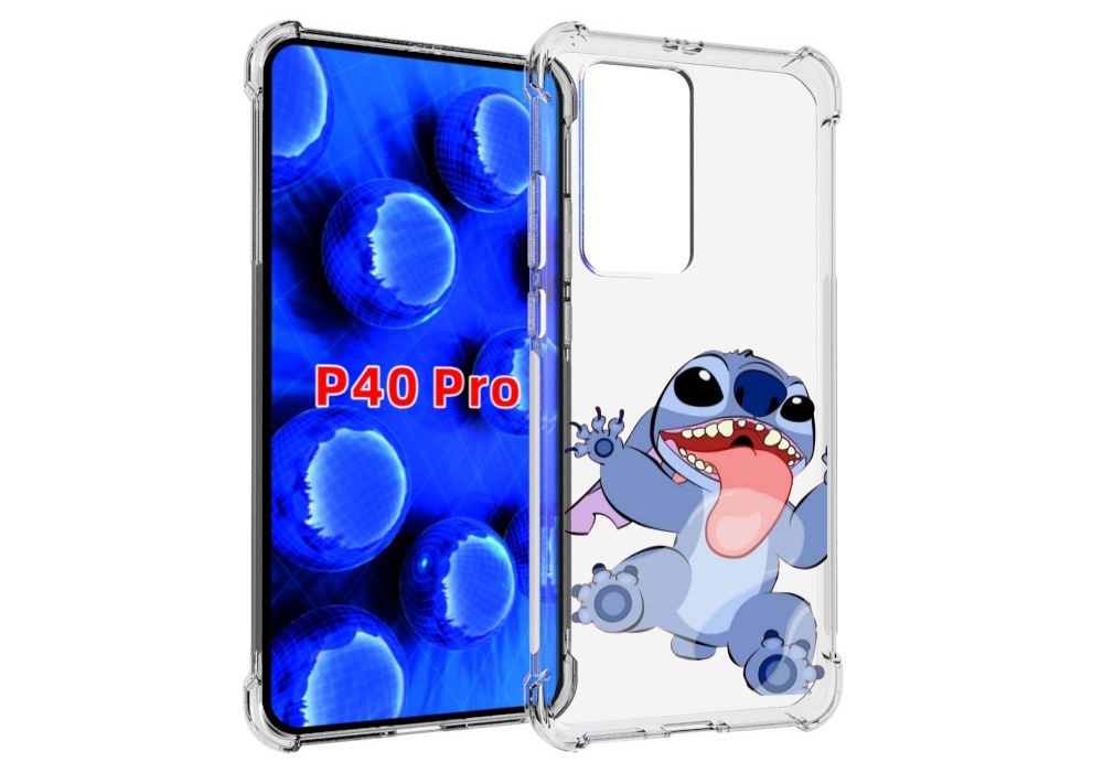 Чехол MyPads большой-стич для Huawei P40 Pro противоударный