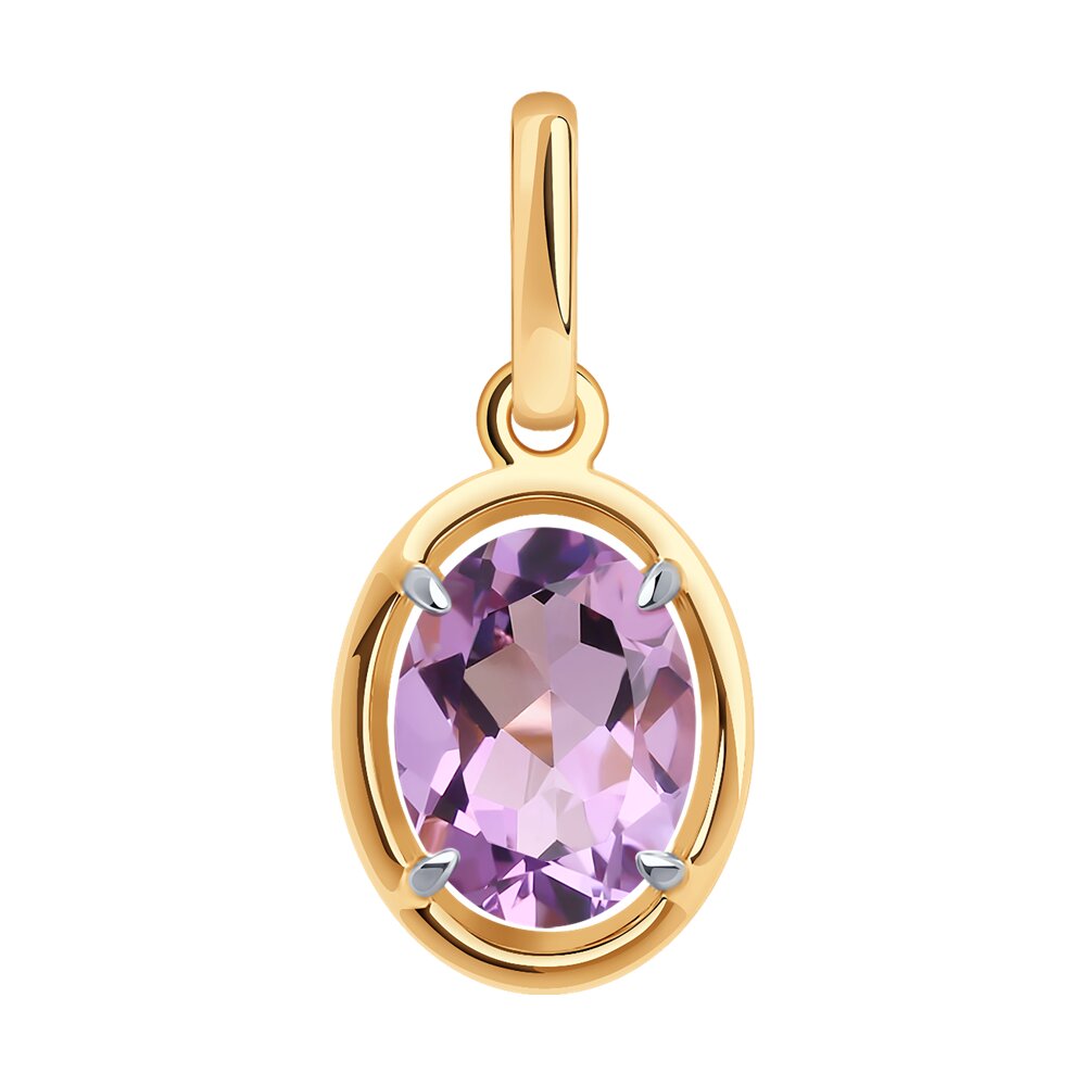 

Кулон из красного золота Diamant 51-330-01927-4, аметист, 51-330-01927-4