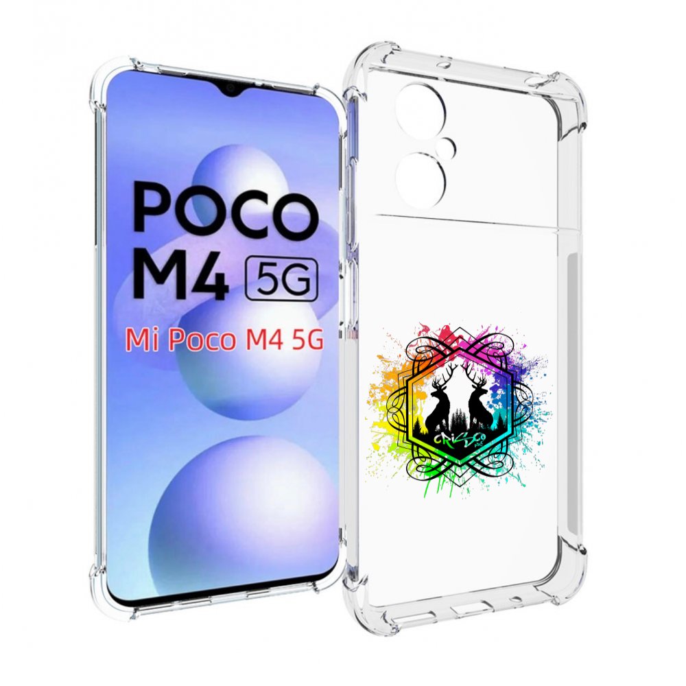 

Чехол MyPads арт-с-оленями для Xiaomi Poco M4 5G, Прозрачный, Tocco