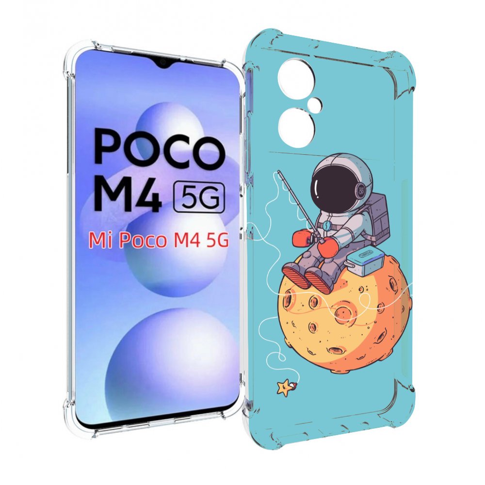 

Чехол MyPads астронавт ловит звезду для Xiaomi Poco M4 5G, Прозрачный, Tocco