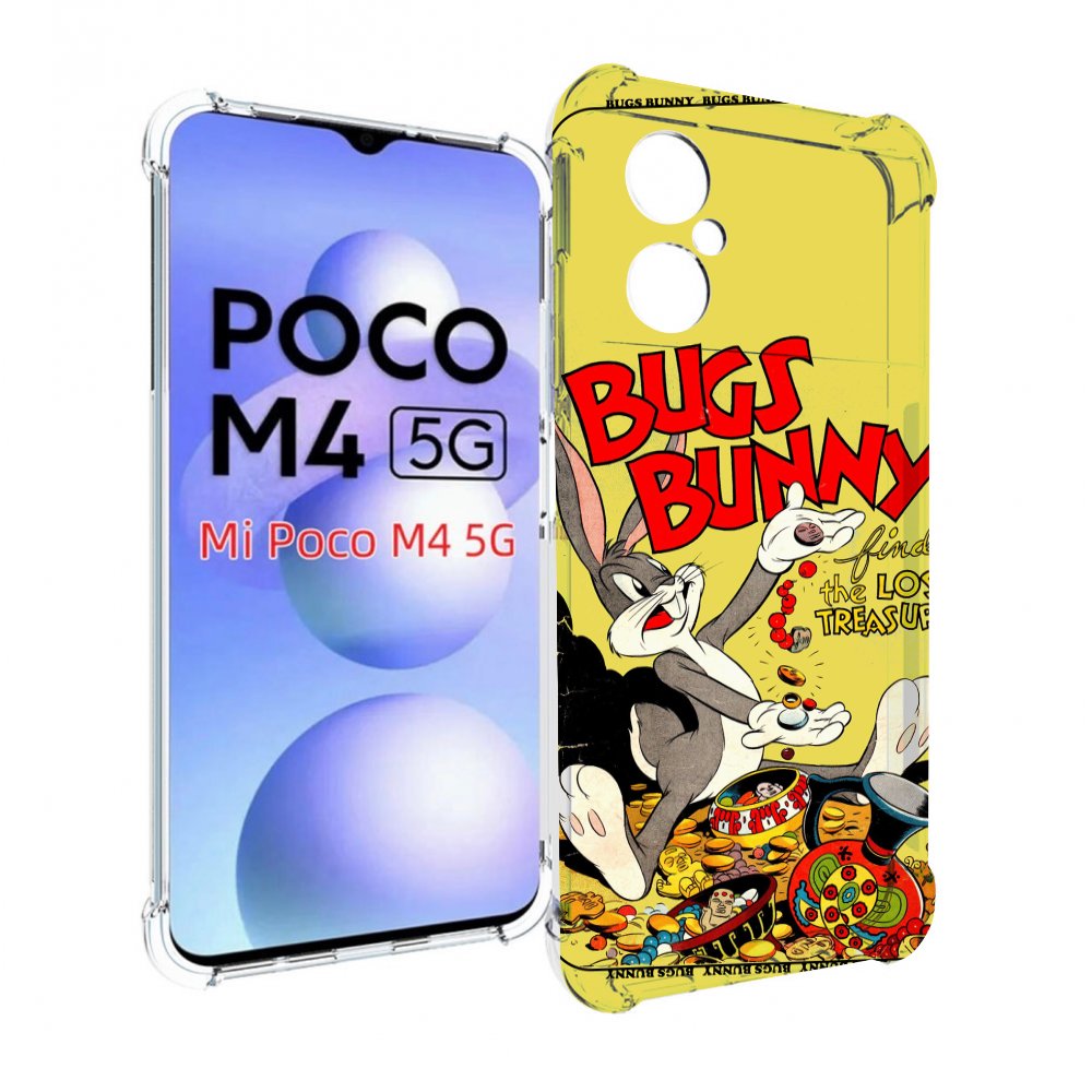 

Чехол MyPads бакс-банни-и-еда для Xiaomi Poco M4 5G, Прозрачный, Tocco