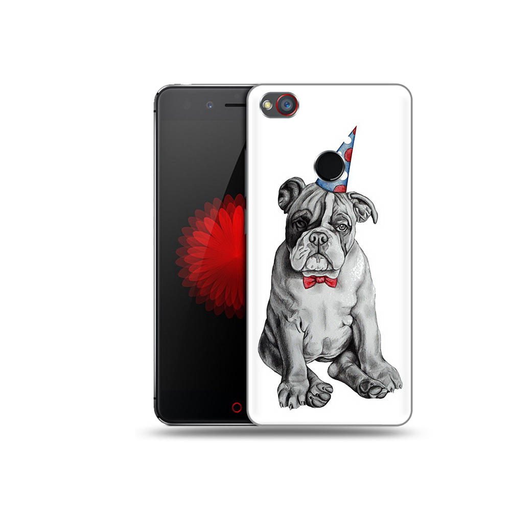 

Чехол MyPads Tocco для ZTE Nubia Z11 праздничный щенок (PT48017.468.554), Прозрачный, Tocco