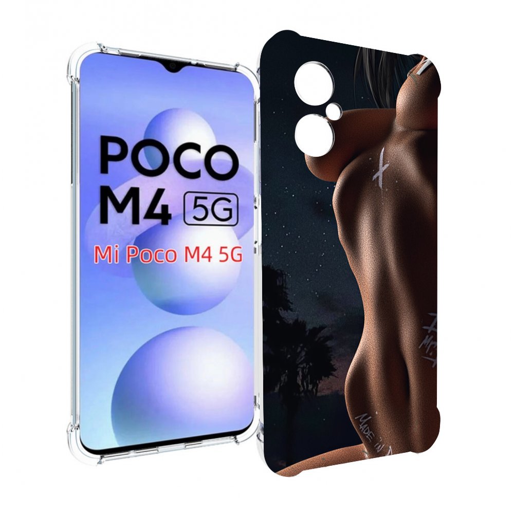 

Чехол MyPads белые-татуировки-на-теле для Xiaomi Poco M4 5G, Прозрачный, Tocco