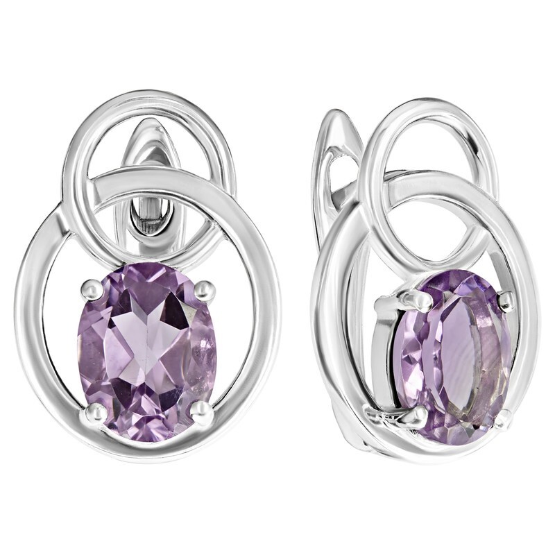 

Серьги из серебра с аметистом LAZURIT-ONLINE 8388AG, 8388AG