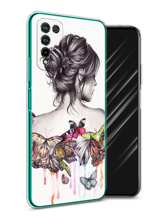 

Чехол Awog на Honor 10X Lite "Девушка с бабочками", Коричневый, 6104650-10