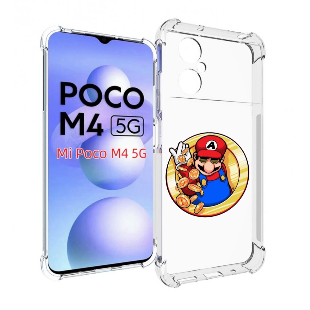 

Чехол MyPads богатый марио для Xiaomi Poco M4 5G, Прозрачный, Tocco