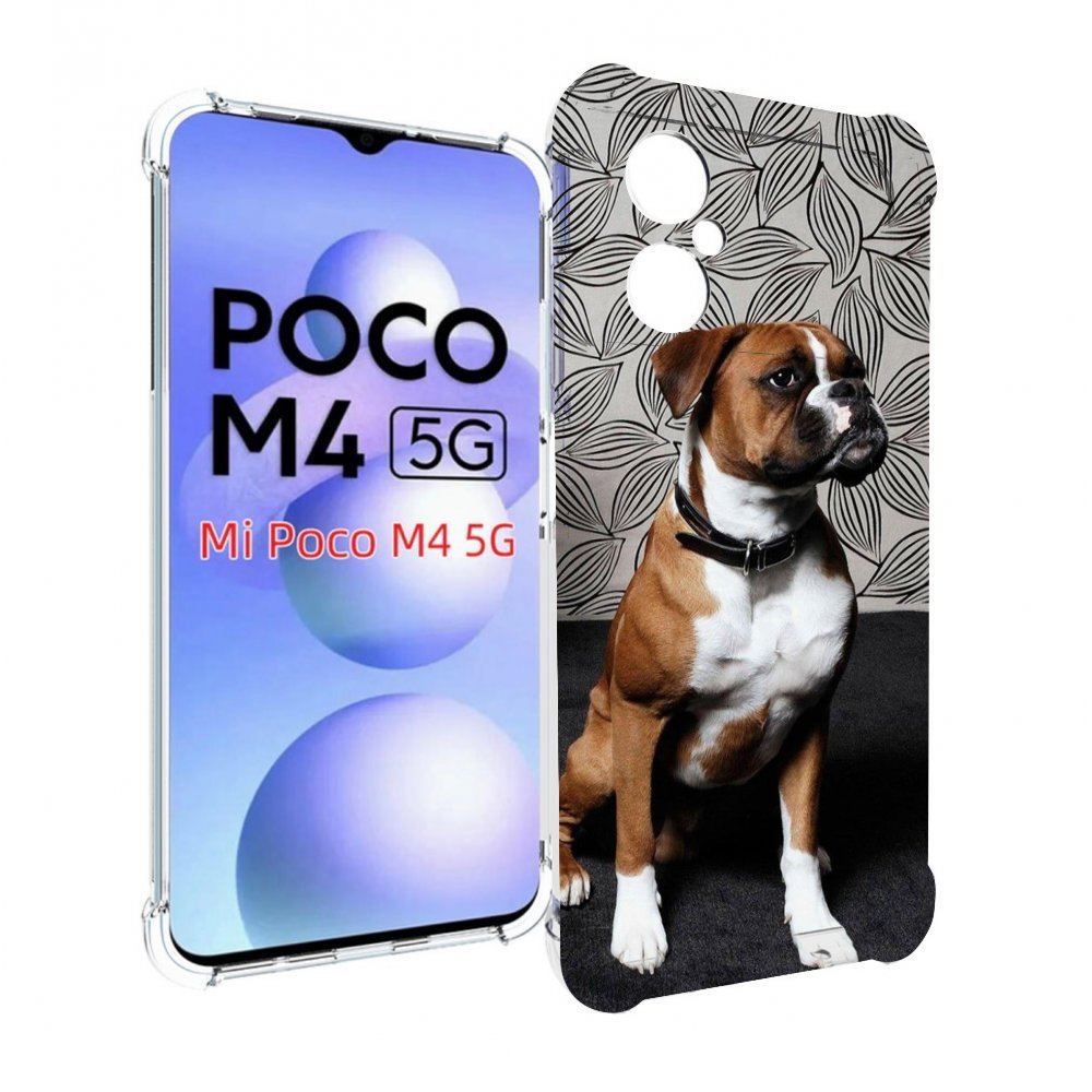 

Чехол MyPads боксер собака для Xiaomi Poco M4 5G, Прозрачный, Tocco