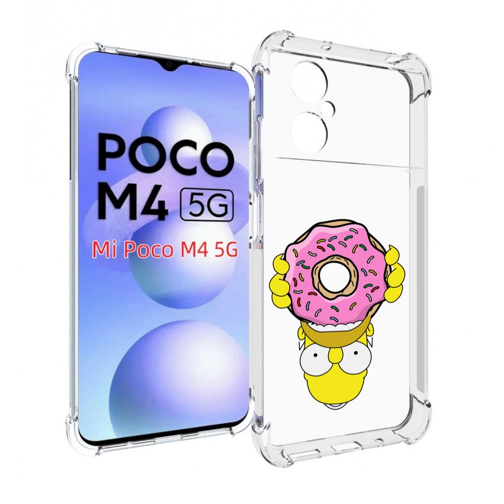 

Чехол MyPads большой-пончик для Xiaomi Poco M4 5G, Прозрачный, Tocco