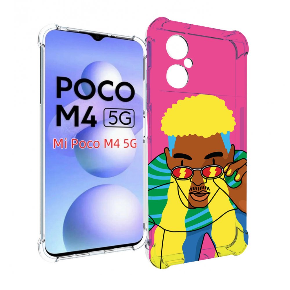 

Чехол MyPads бразилец для Xiaomi Poco M4 5G, Прозрачный, Tocco