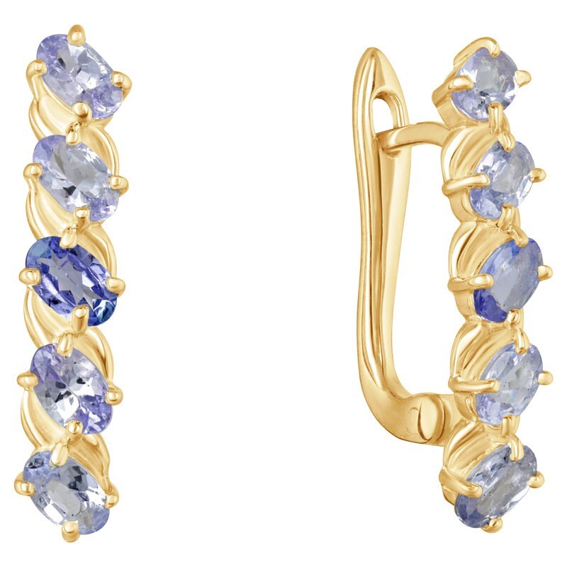 

Серьги из серебра с танзанитом LAZURIT-ONLINE 7985YG, 7985YG