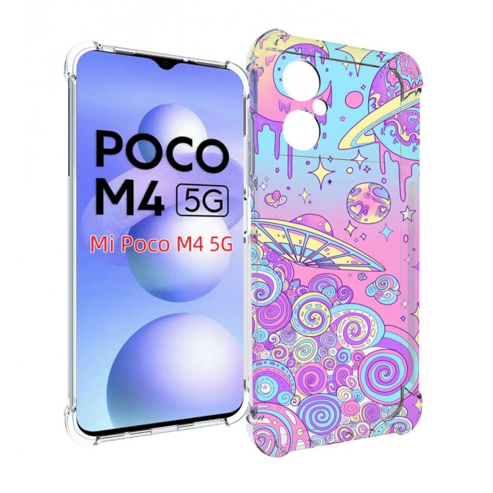 

Чехол MyPads ванильные планеты для Xiaomi Poco M4 5G, Прозрачный, Tocco
