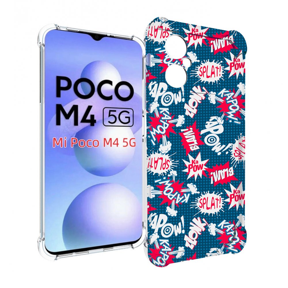 

Чехол MyPads взрывной-принт для Xiaomi Poco M4 5G, Прозрачный, Tocco