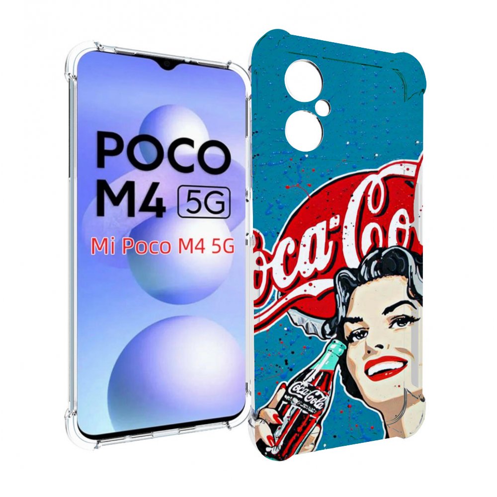 

Чехол MyPads вкусная кола картинка для Xiaomi Poco M4 5G, Прозрачный, Tocco