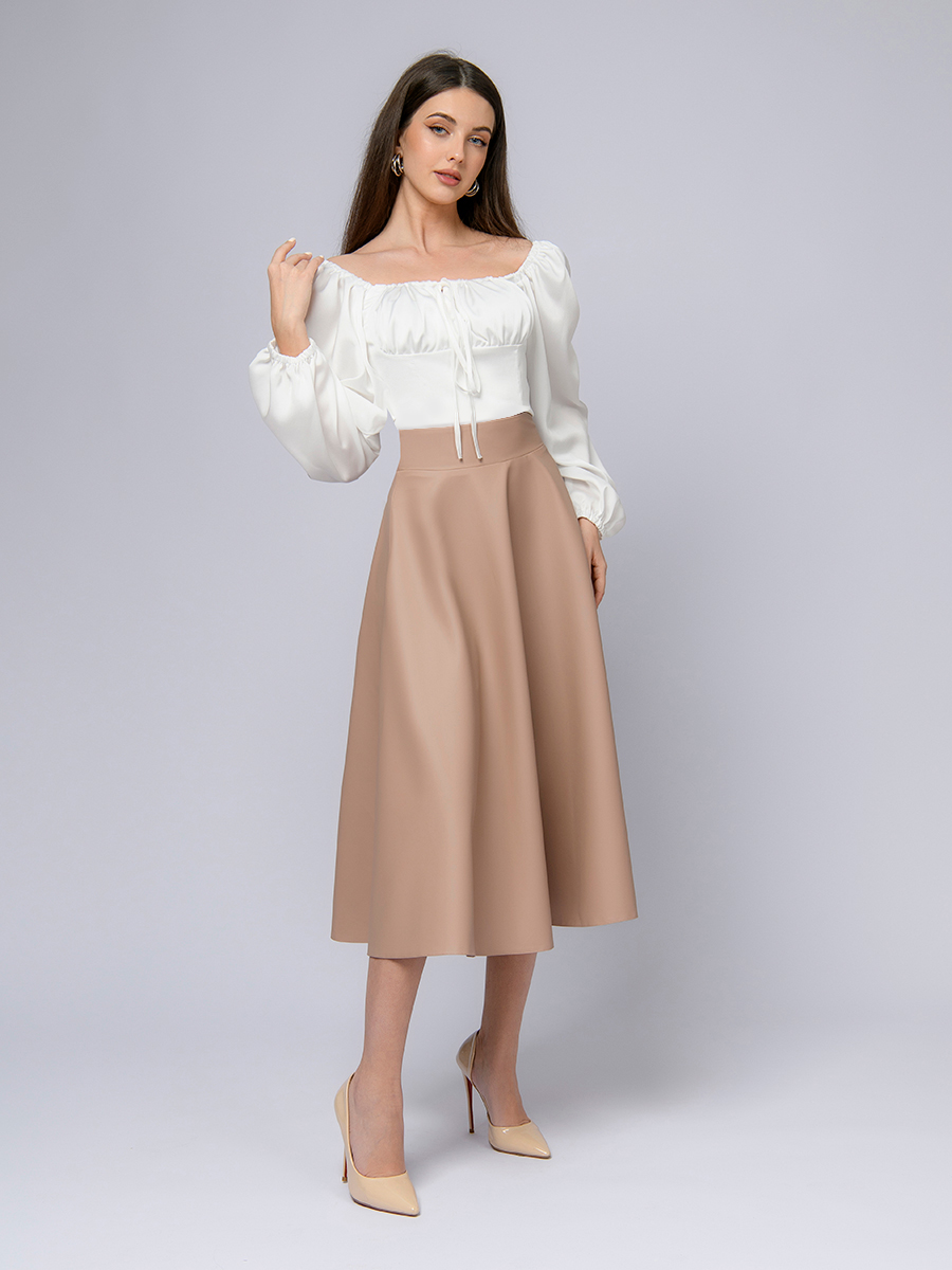 Юбка женская 1001dress 102922 бежевая 46 RU